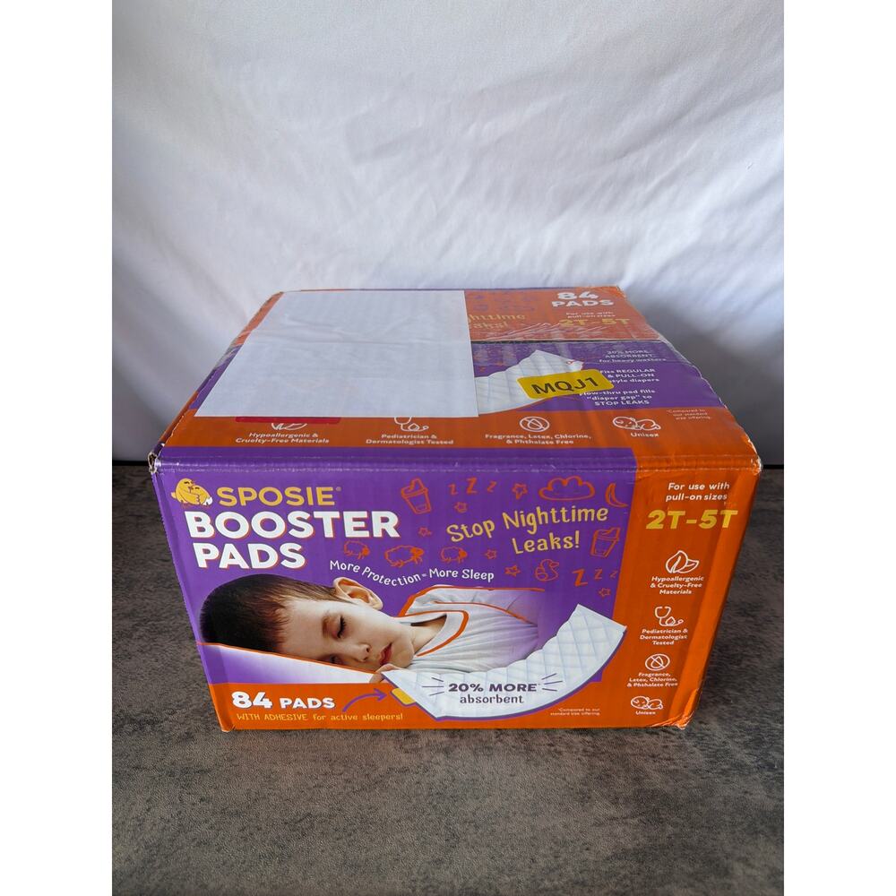 Sposie Nighttime Diaper Booster Pads, Stop Leaks in Baby Overnight- 84 Count - Picture 2 of 3